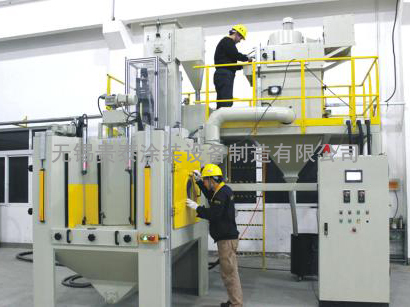 自動轉臺式噴砂機